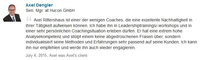 Executive Coaching Referenz