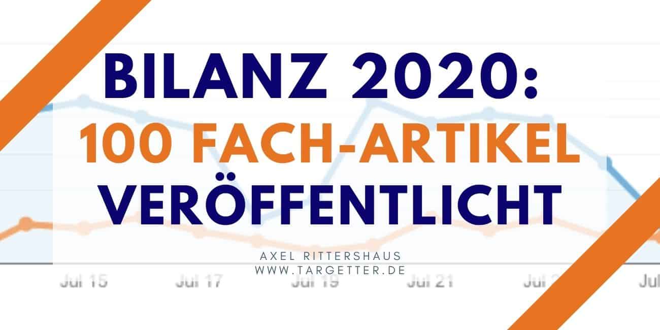 100 Fachartikel Führung veröffentlicht Zwischenbilanz 2020 von Axel Rittershaus