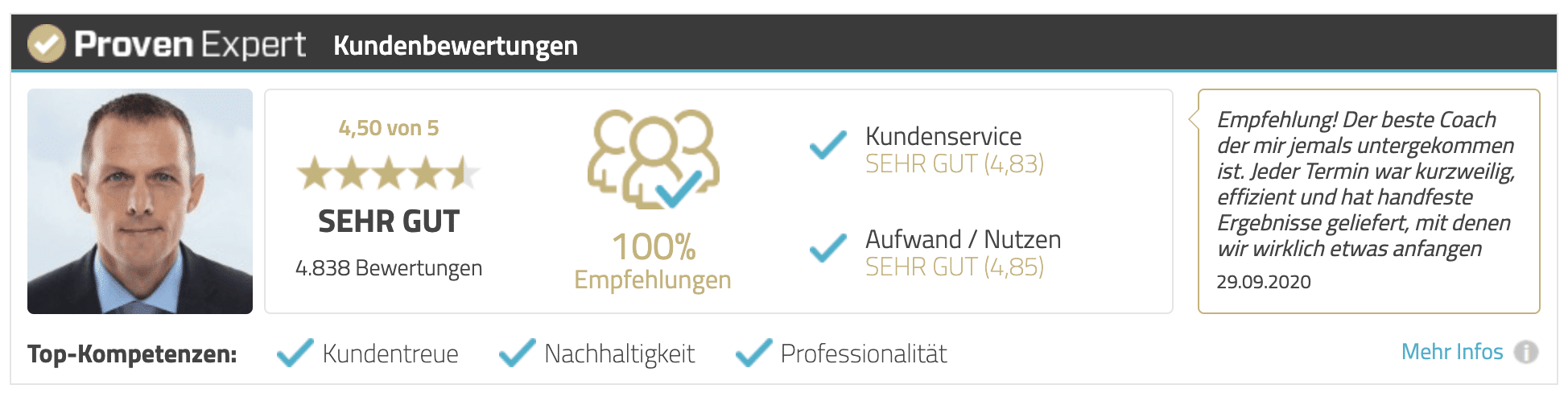 20210113-Provenexpert-Kundenstimmen-Targetter-besterCoach-4838-Bew Kundenmeinungen Targetter GmbH