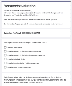 Beispiel Vorstandevaluation 360 Grad Feedback