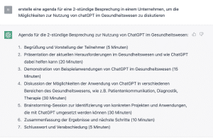 Bildschirmfoto einer Konversation mit der künstlichen Intelligent ChatGPT
