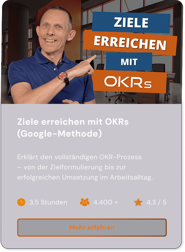 Kursempfehlung - Ziele erreichen mit OKRs (Google-Methode)